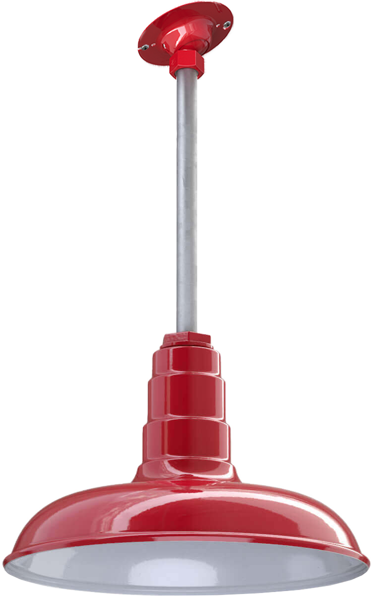 Malibu Color Red Interior Color White with a 12" Sloped Stem